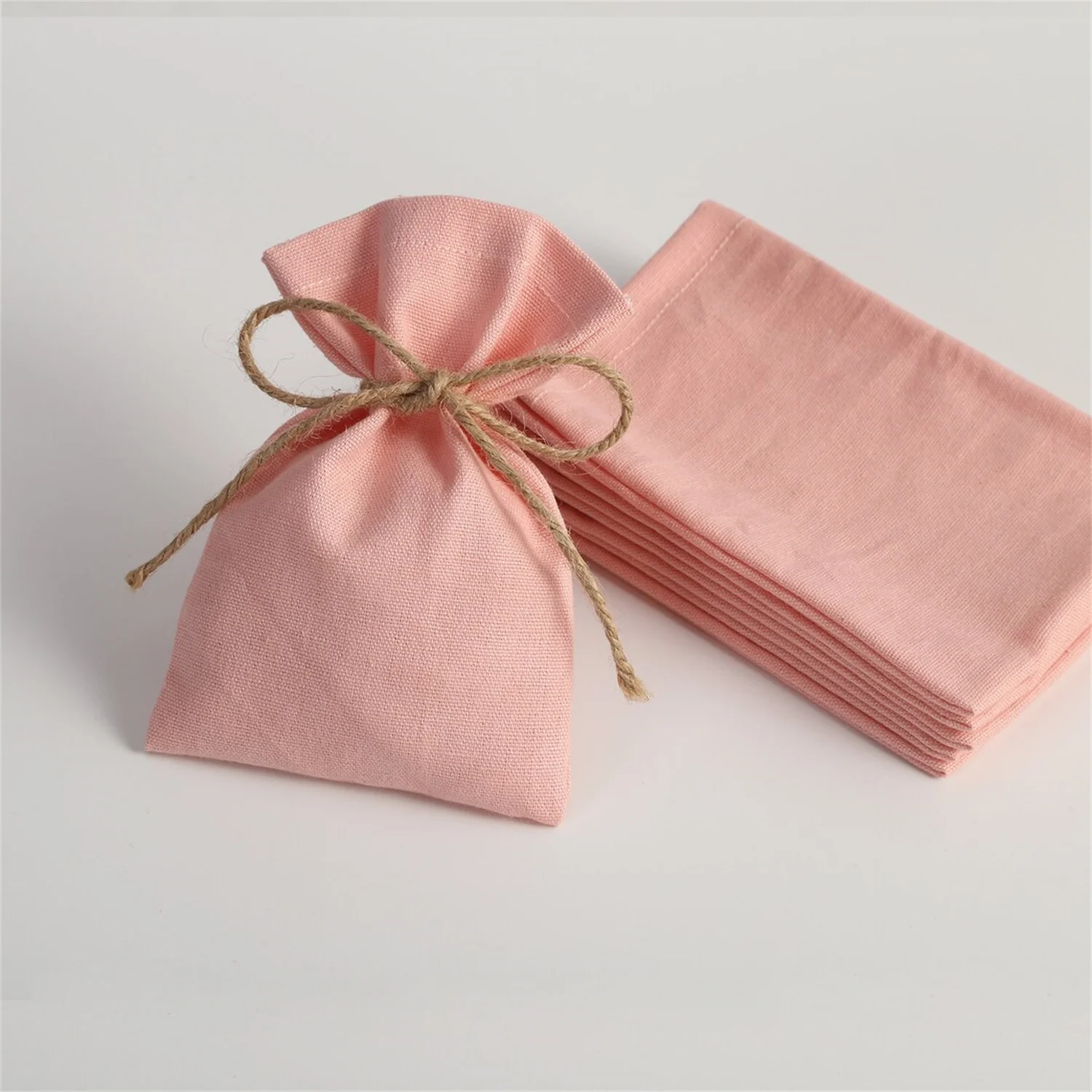 

100Pcs Custom Logo Jewelry Packaging Drawstring Pouch Wedding Favor Bags Gift Pouches Pure Cotton Packing free shipping