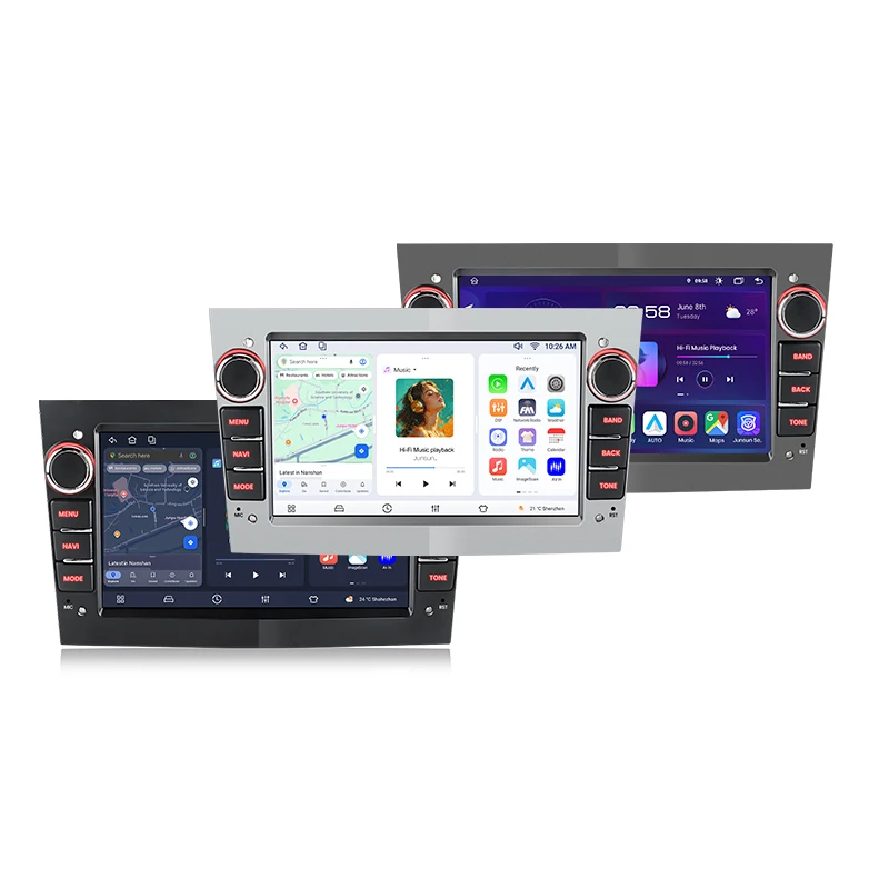 Junsun – 7-calowy samochodowy system multimedialny z systemem Android, przeznaczony do modeli Opel Astra, Vectra, Vauxhall Antara, Zafira, Corsa, Vivaro. Bezprzewodowe CarPlay i Android Auto, — 2