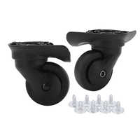 1 Pair Luggage Casters Wheels Repalcement for Suitcase Black Outdoor Travel Suitcase Wheels