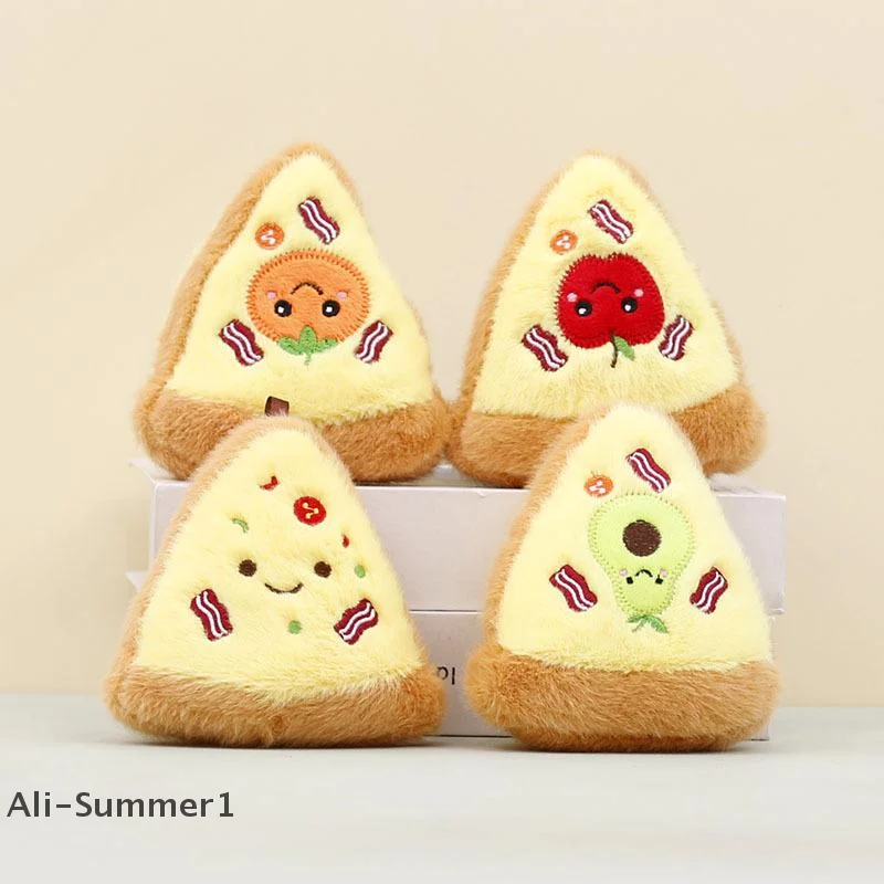 【E】 Cartoon Zoet Schattig Brood Pluche Sleutelhanger Cartoon Gesimuleerd Voedsel Gevulde Pop Hanger Rugzak Decoratie Accessoires Geschenken