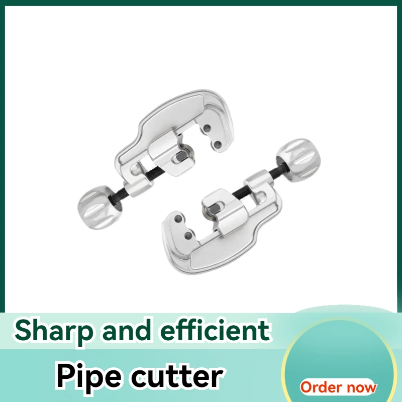 

Rigid-Style Tube Cutter - Manual Ratcheting Pipe Cutters for Stainless Steel/Copper/Galvanized Iron w/1 Replacement Blade
