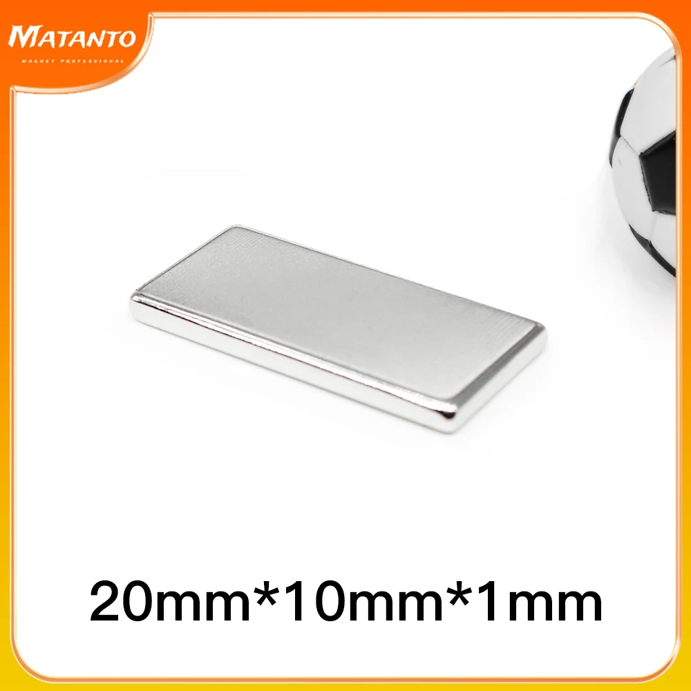 10/20/50/100/150/200/300PCS 20x10x1 Rectangular Strong Rare Earth Neodymium Magnet N35 Block Permanent Magnets 20x10x1mm 20*10*1