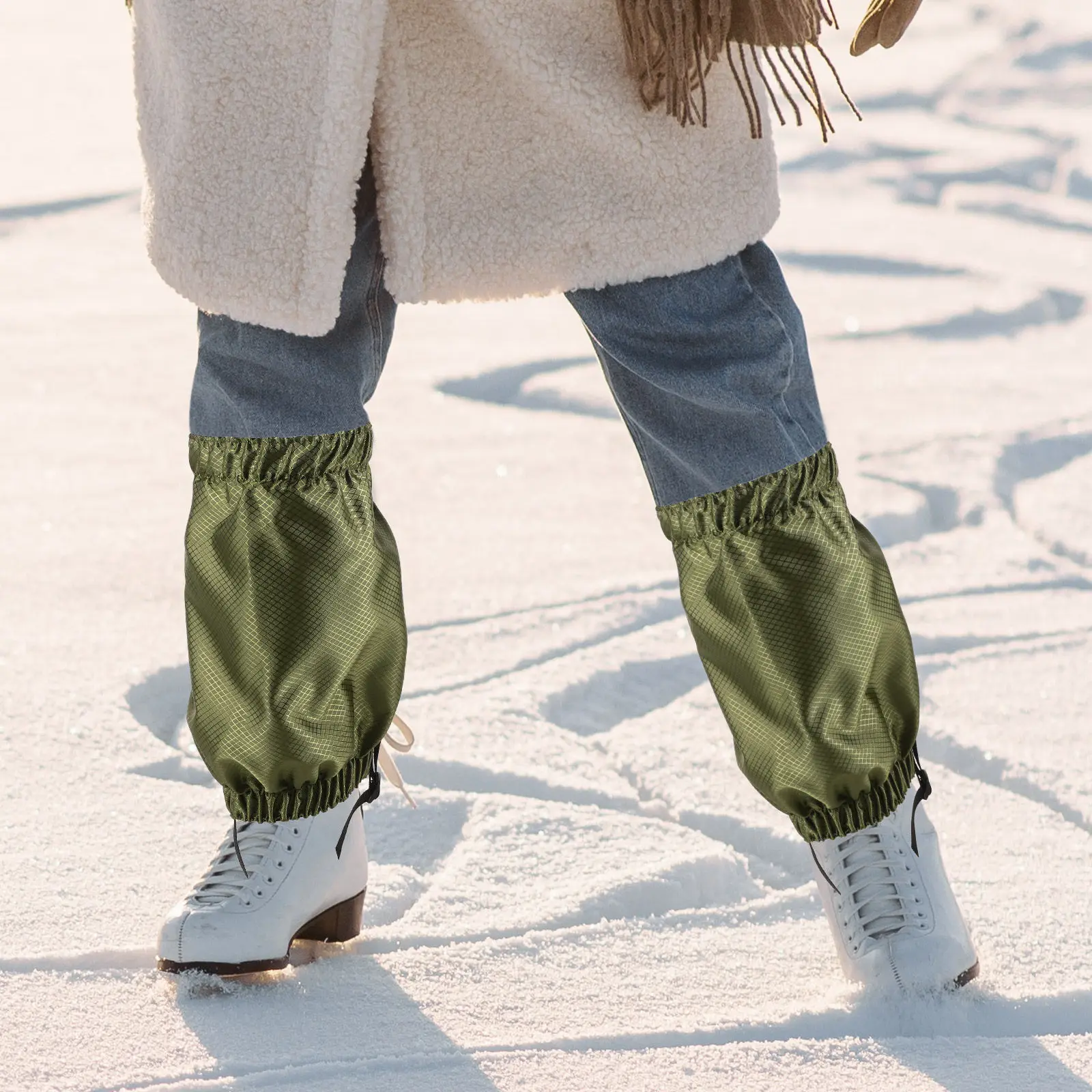 

1Pair Hiking Gaiters 420D Oxford Fabric Anti-Snow Protection Leg Covers for Men Women Outdoor Trekking