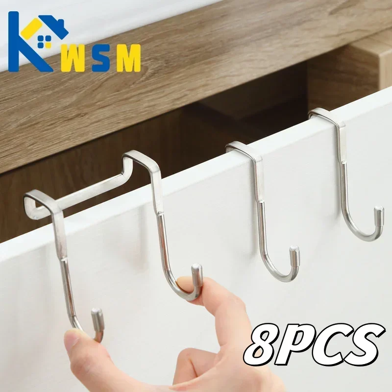 Multifunktion aler s-förmiger Haken 304 Edelstahl Küche Bad Schrank tür zurück Lagerung Garderobe