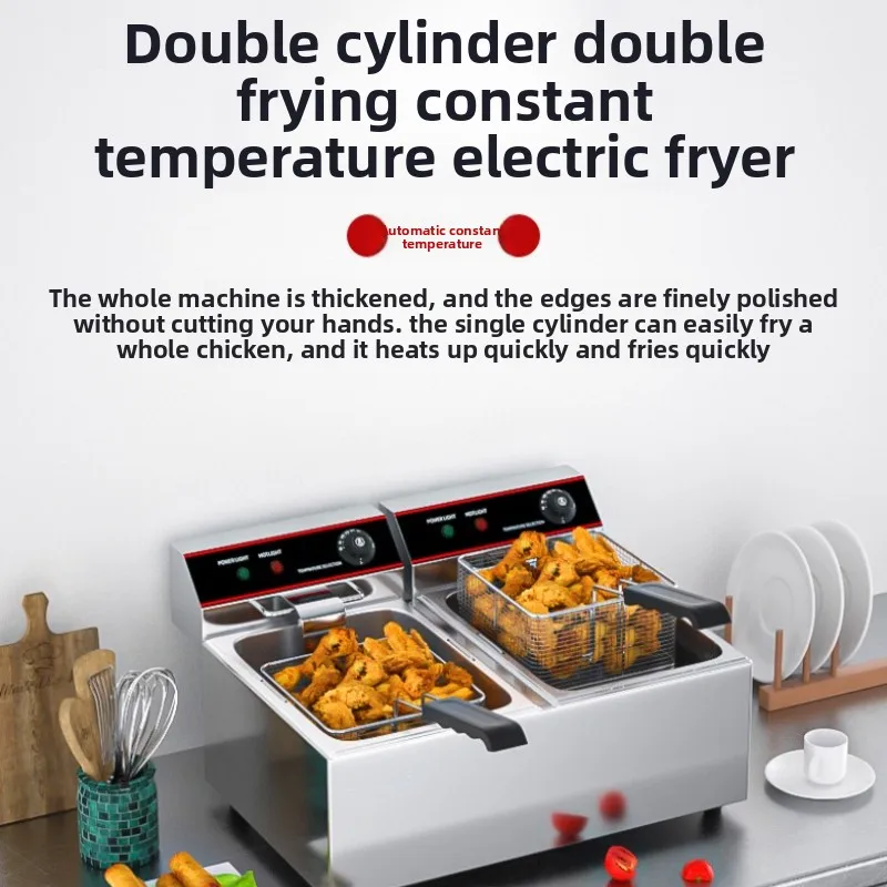 Churros Machine Snack Food Processing Equipment Single Tank Fryer, Thickened, Fried Dough Sticks, Chicken Ribs & French Fries