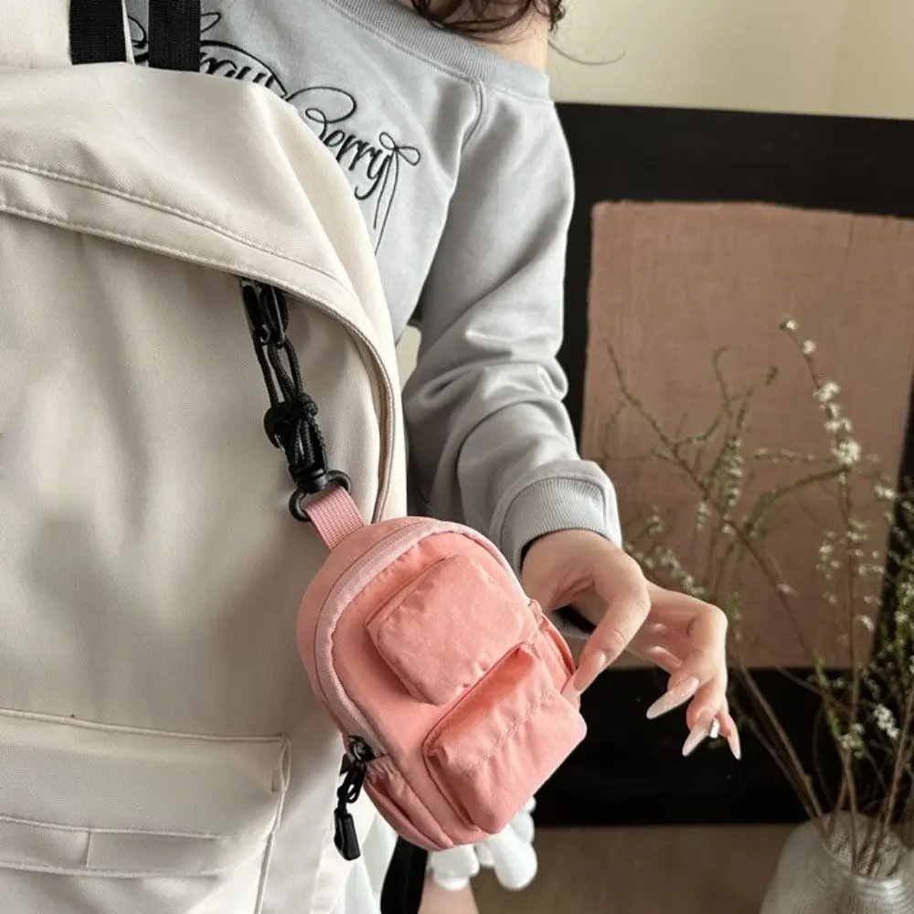 

Нейлоновый подвесной кошелек для монет на шею, многофункциональная сумка на плечо, сумка через плечо, мини-кошелек, корейский стиль, губная помада, сумка для наушников