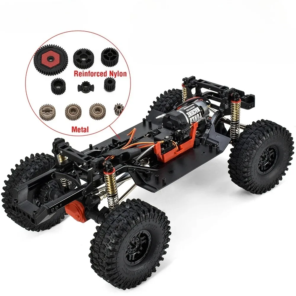 AX-8508 313mm Wheelbase Crawler Chassis Frame – with Differential Portal Axle, High/Low Speed for TRX-4 1/10 RC Crawler Car