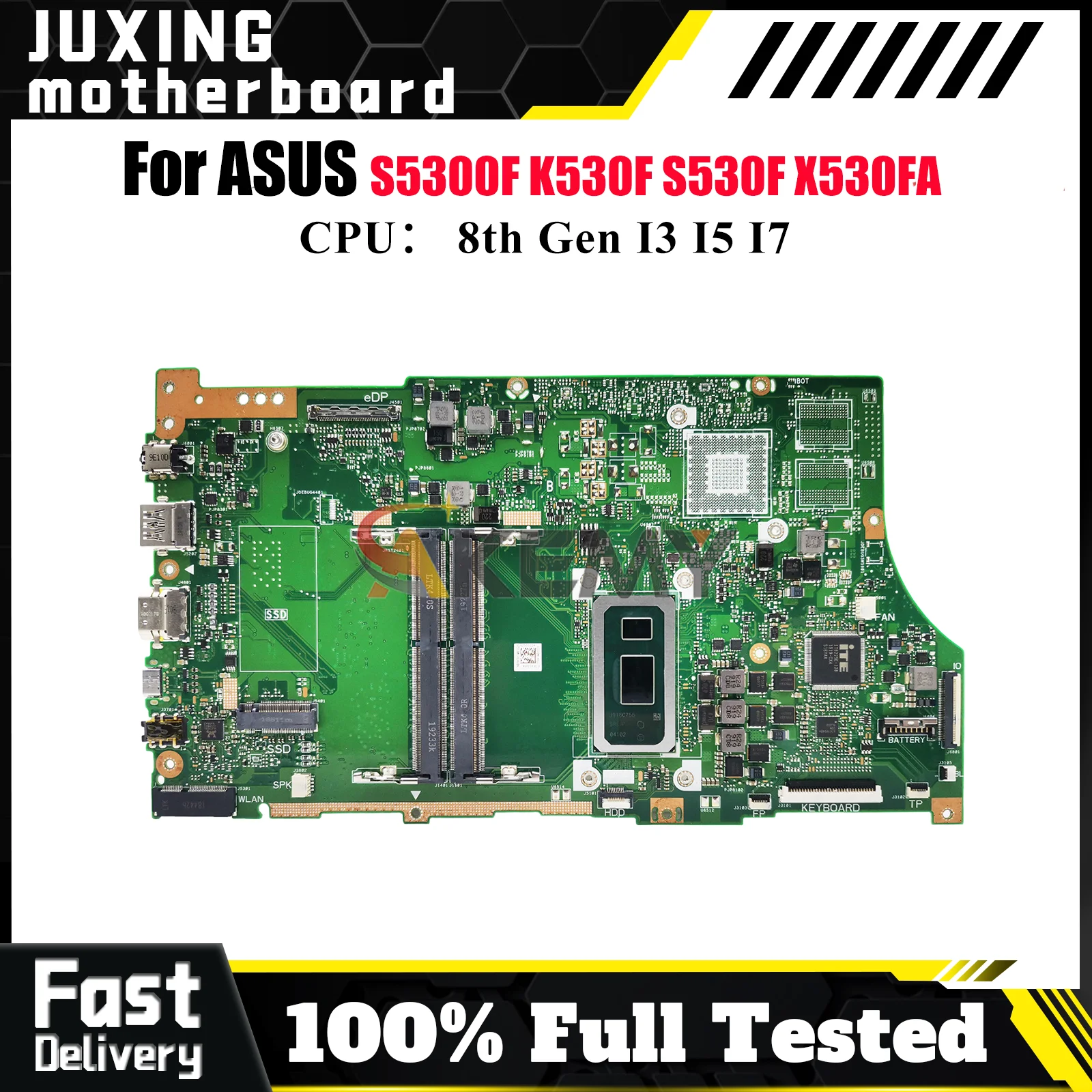 

X530FA Laptop Motherboard For ASUS VivoBook X530FA K530F X530F X530UA X530FN S5300F X530UN S530F Mainboard With I3 I5 I7 CPU stk