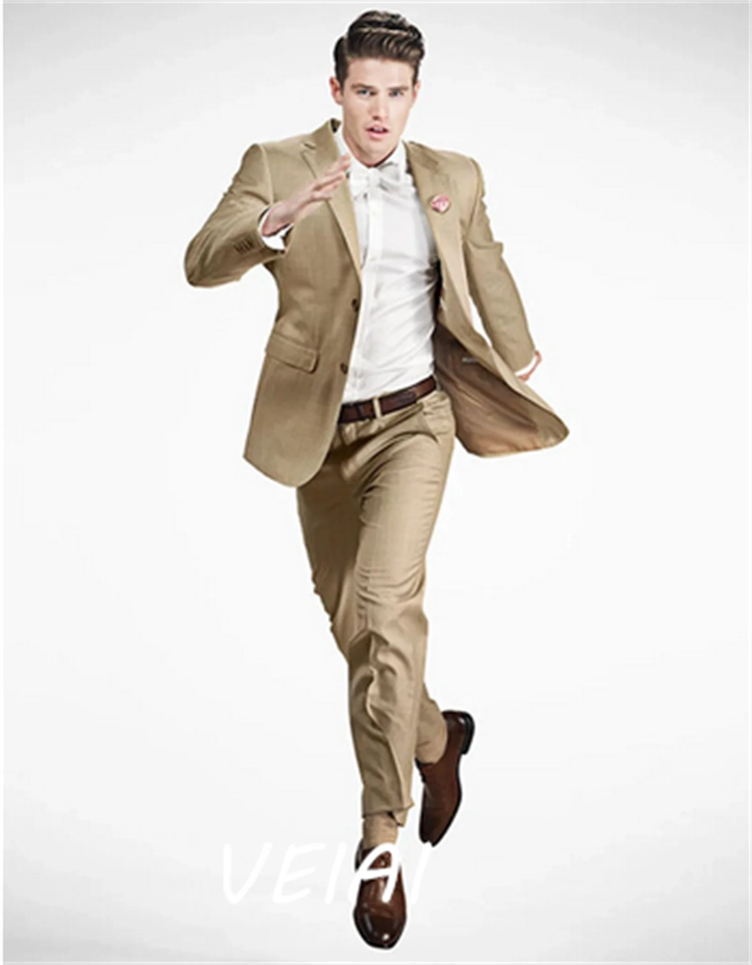 

CustomizedSuit Wedding Men's New Long Tuxedo Notch Lapel Two Piece Set Terno Masculino Vestidos (Jacket + Pants + Tie) Custom Th