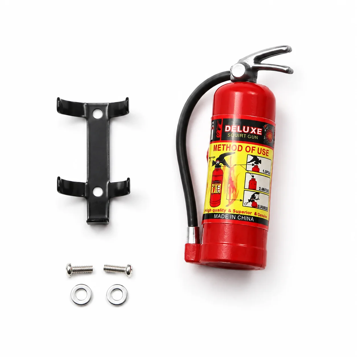 Mini Fire Extinguisher 10 Scale with Mount for RC Crawler Truck Accessory Red ABS Material for 1/10 RC Crawler Truck