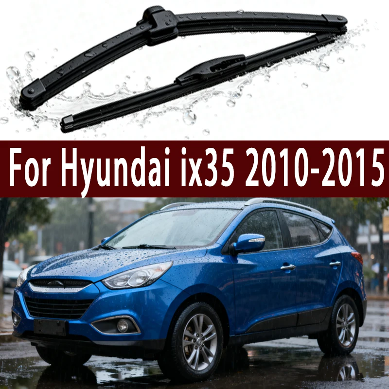 

For Hyundai ix35 2010-2015 2011 2012 2013 Car Wiper U-type Soft Rubber Boneless Wiper HD Quiet Durable Automotive Wiper 24"+16"