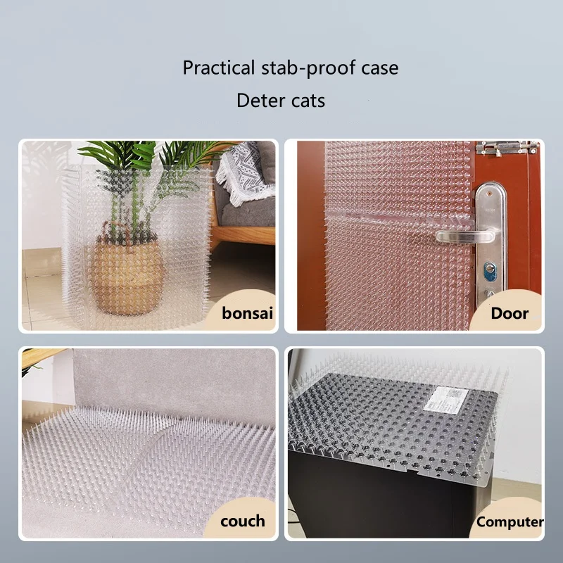 Mit Prickle Strips Spikes Straps Halten Katze Hund Weg Graben Klettern Pet Supply Pad Anti-Katze Hund Matte Schützen anlage – Detail 1