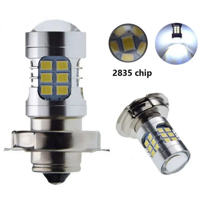 Bombilla LED para faro delantero de motocicleta, faro delantero para Scooter, ciclomotor, ATV, UTV, P26S, 6V/ 12V, SMD 3030, 30LED