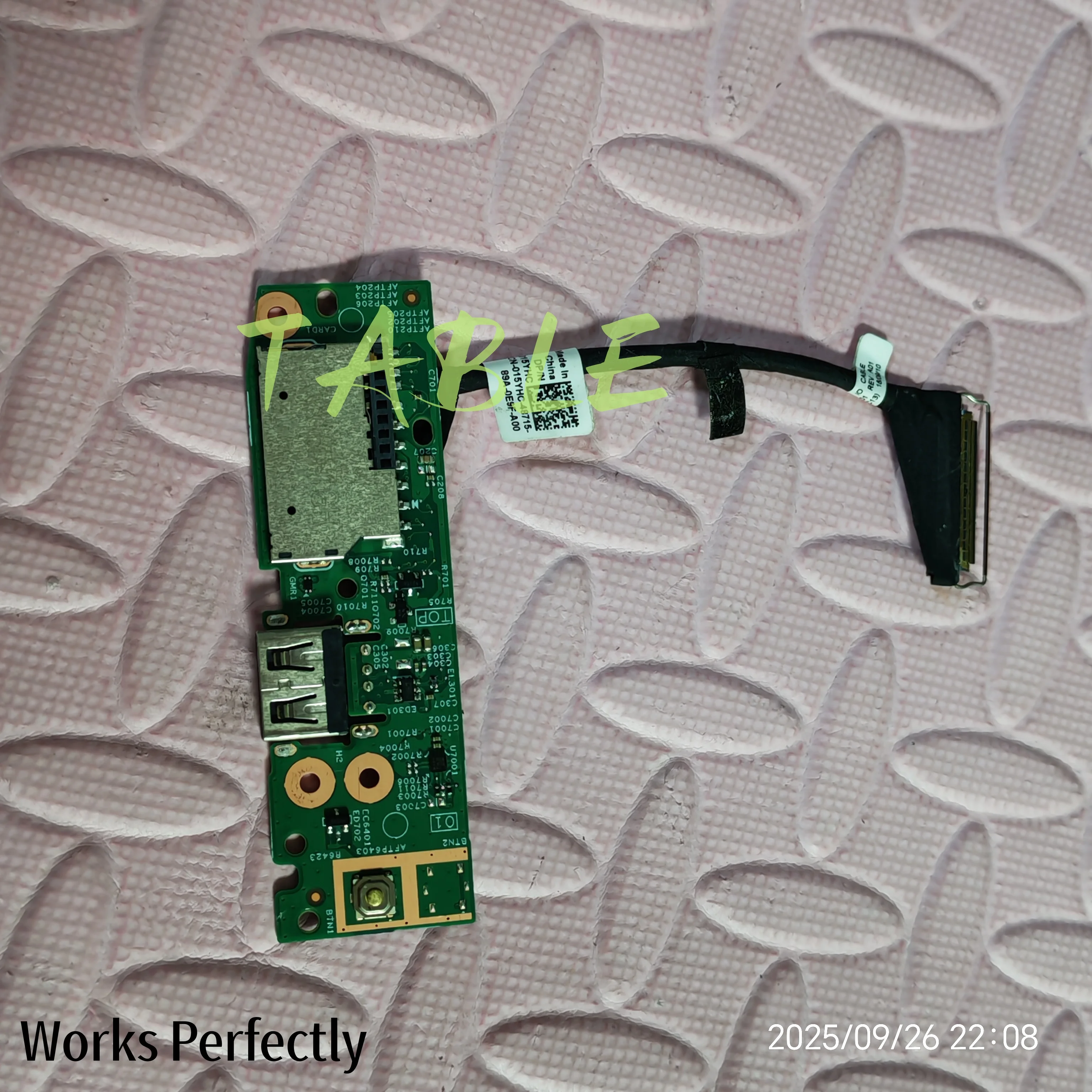 For DELL Inspiron 5481 Laptop Power Button USB SD Reader Card Board BenSolo IO Board 17B85-1 09WK02 Fast Shipping