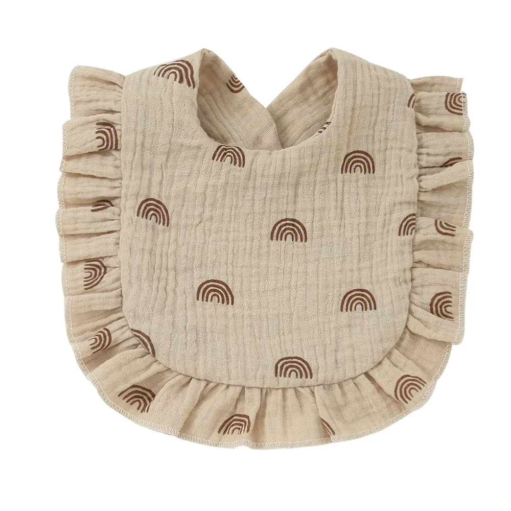 Bavoir d'alimentation pour bébé style coréen, serviette à volants floraux pour nourrissons, coton doux, rot grill pour nouveau-né, bavoir pour enfants en bas âge, nouveau