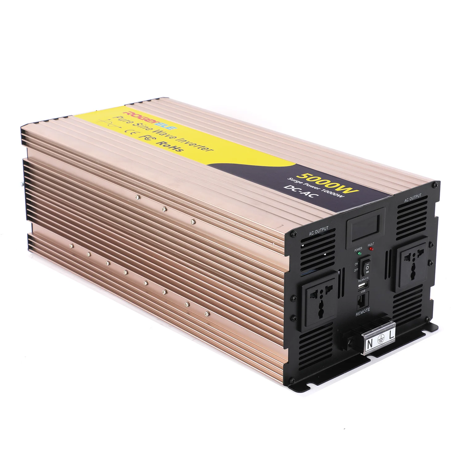 Factory Direct Sales 5000W 12V To 220V Mobile Power Converter Solar Inverter 5KW Pure Sine Wave Inverter