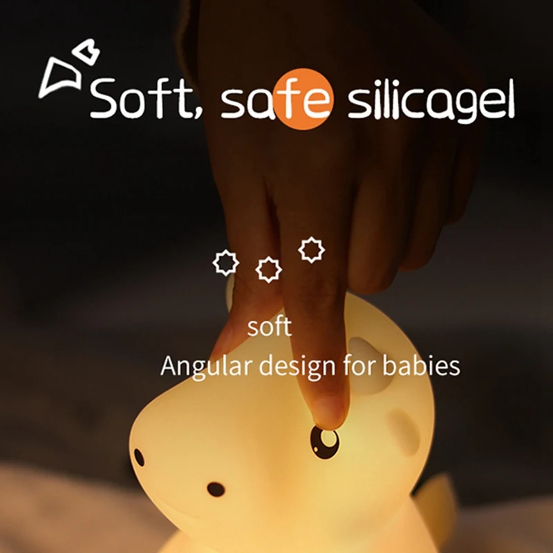 Veilleuse en silicone Zodiac Niu Niu, LED, gradation colorée, Pat avec veilleuse, cadeaux du Nouvel An