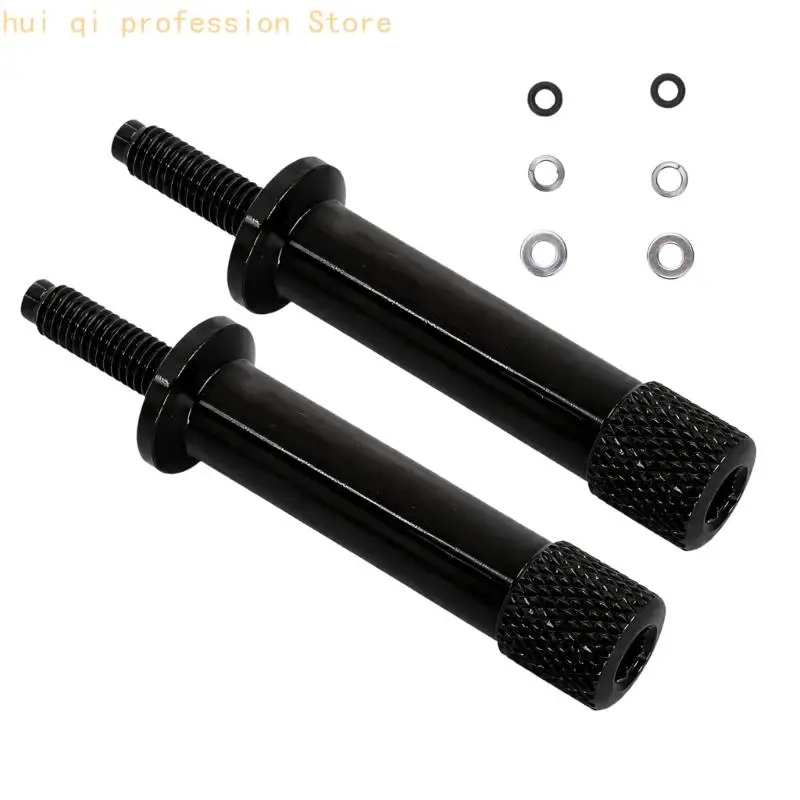 Knurled Motorcycle Fasteners with Visible Threaded Ends Aluminum Bolts 2pcs H8WE 3