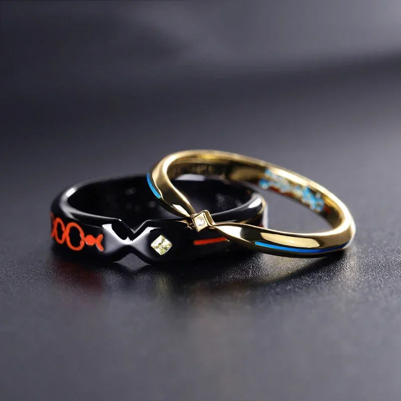 Amine Fate Saber Rings Altria Pendragon Joan of Arc Cosplay Props Adjustable Jewelry Accessory Couple Lover Ring Gift