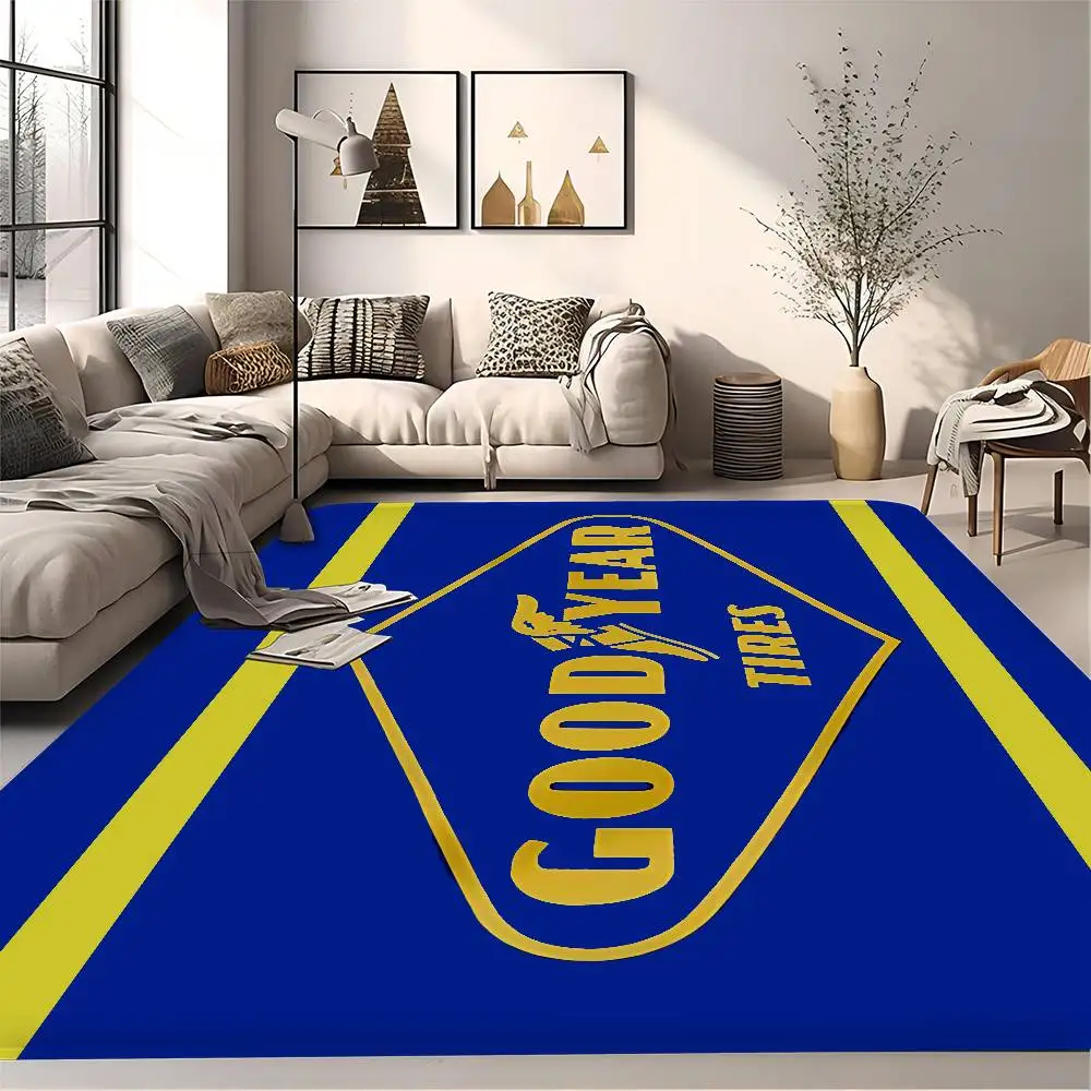 Good Year Tires Car Door Mat Washable Non-Slip Living Room Sofa Chairs Area Mat Kitchen Bedside Area Rugs