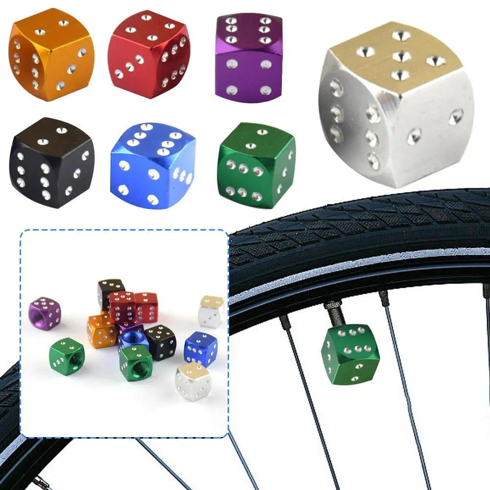 1pcs/lot Tire Valve Stem Caps Aluminum Alloy Dice Sieve Valve Cap Color Universal Valve Cap Tire Cap For Car Bicycle