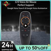 Voice Remote Control Mouse 2.4G Wireless Mini Keyboard with Gyroscope G10S IR Learning for Android box X88 h96 V10