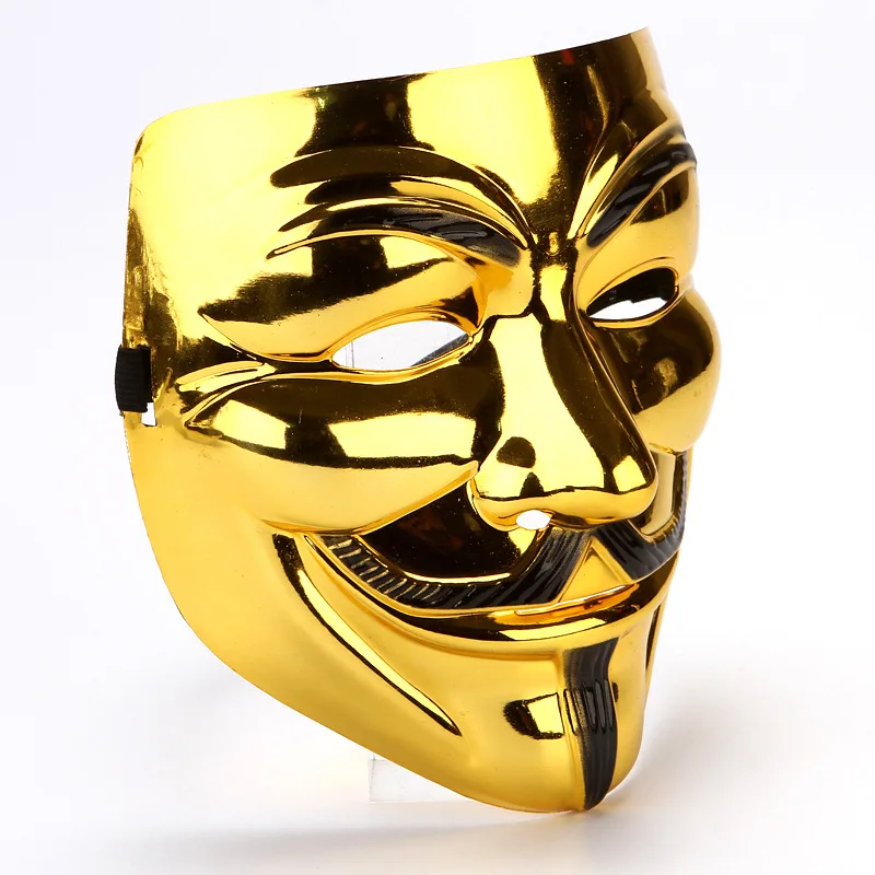 Movie Cosplay V for Hacker Mask Anonymous Guy Fawkes Halloween Christmas Party Gift for Adult Kids Film Theme Mask