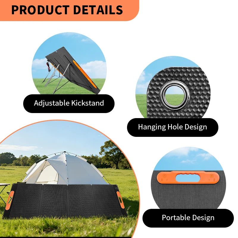 مجموعات الألواح الشمسية القابلة للطي 100 وات 200 وات 400 وات |   حل الطاقة الخاص بك خارج الشبكة للتخييم وحياة فان |   كفاءة عالية 80%
