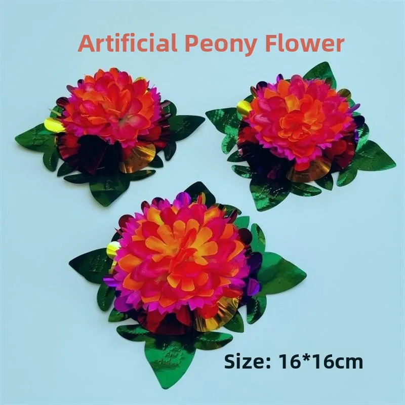 Flores Artificiales de Peonía, 10 Piezas, 16 Centímetros, Pétalos Multicapa, Flores Grandes, Accesorios Festivos de Alta Gama, Decoraciones