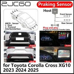 ZJCGO OEM Front Rear Reverse Parking Sensor PDC Car Reversing AID System for Toyota Corolla Cross XG10 2023 2024 2025