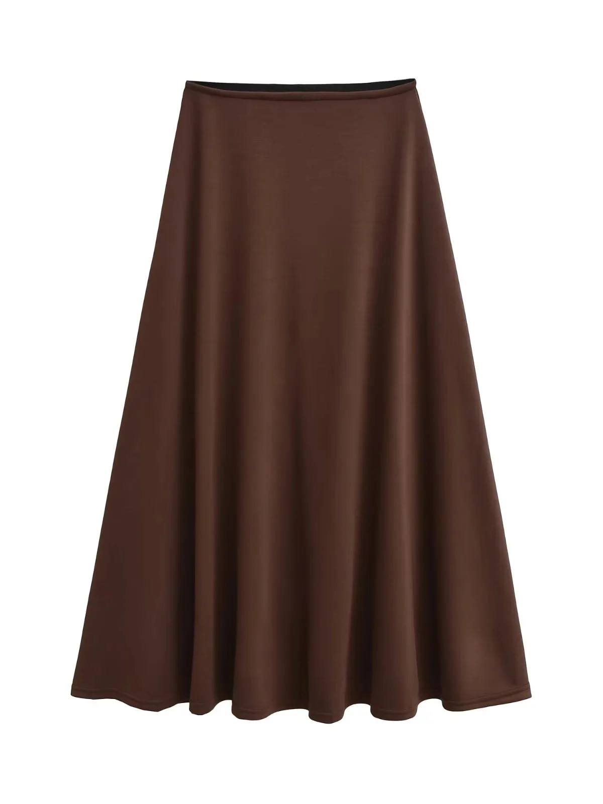 

Vintage High Waist Slim A-Line Skirt Women's Loose Feel Versatile Hanging Long Skirt Casual Cotton Blend A-Line