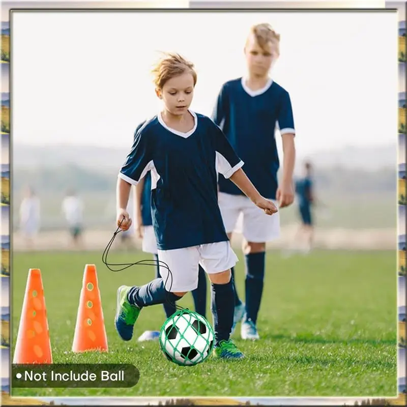 Rede de bola de futebol, 2 peças, amigável ao orçamento, para bola, tamanho 3, 4, 5, solo, auxílio para treinamento de prática de chute de futebol