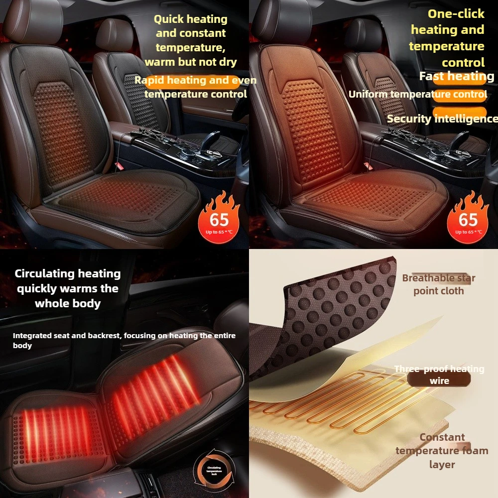 

Universal Seat CoversCar Heated Seat Cushion Fast Heating Temperature Control Even Heat 2025 New Winter Car Adjustable Warm Seat