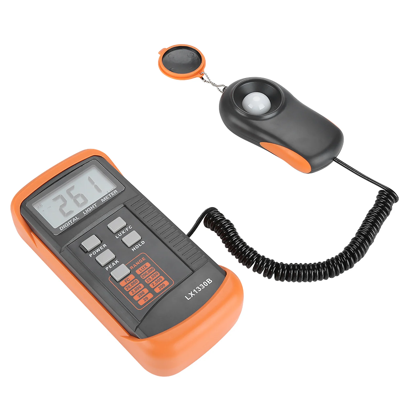 LX1330B Digital Luxmeter LCD Display Light Meter 0-200,000 Lux Testing Illuminometer