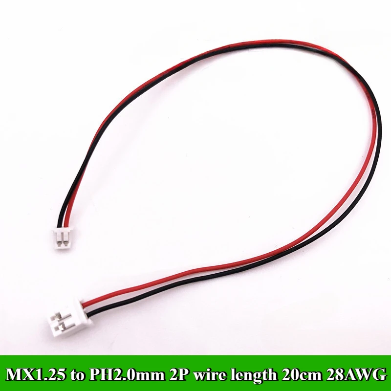 

MX1.25mm to PH2.0mm 2P/3P/4P/5P/6P Terminal Wire Length 20cm 28AWG Electronic Wire Connection Line Motherboard Wiring Harness
