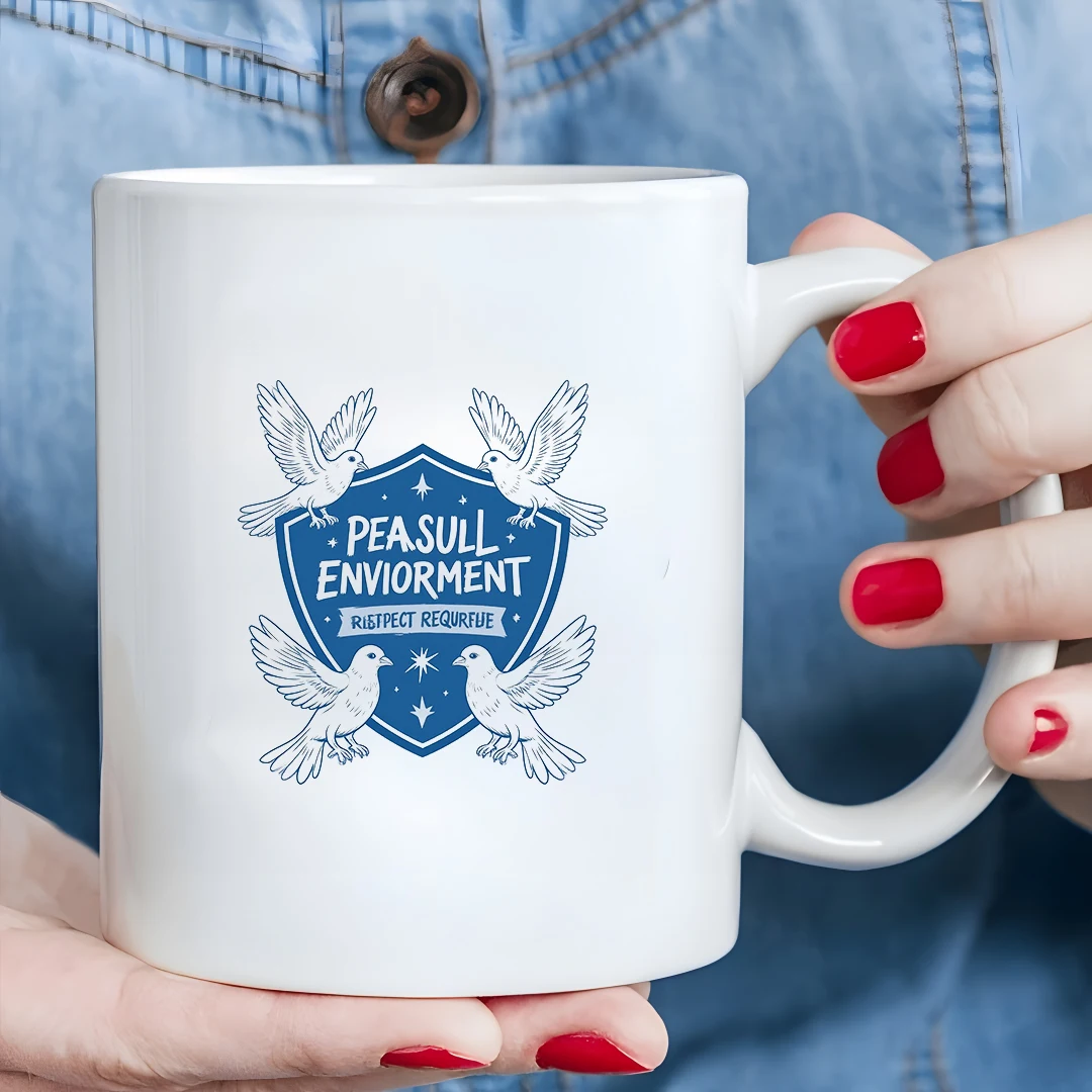 

11oz Mug + Eco-friendly Hand-painted PEASULL Shield Cup + Kids Cold & Hot Drink Cup - Christmas Gift for Family & Office