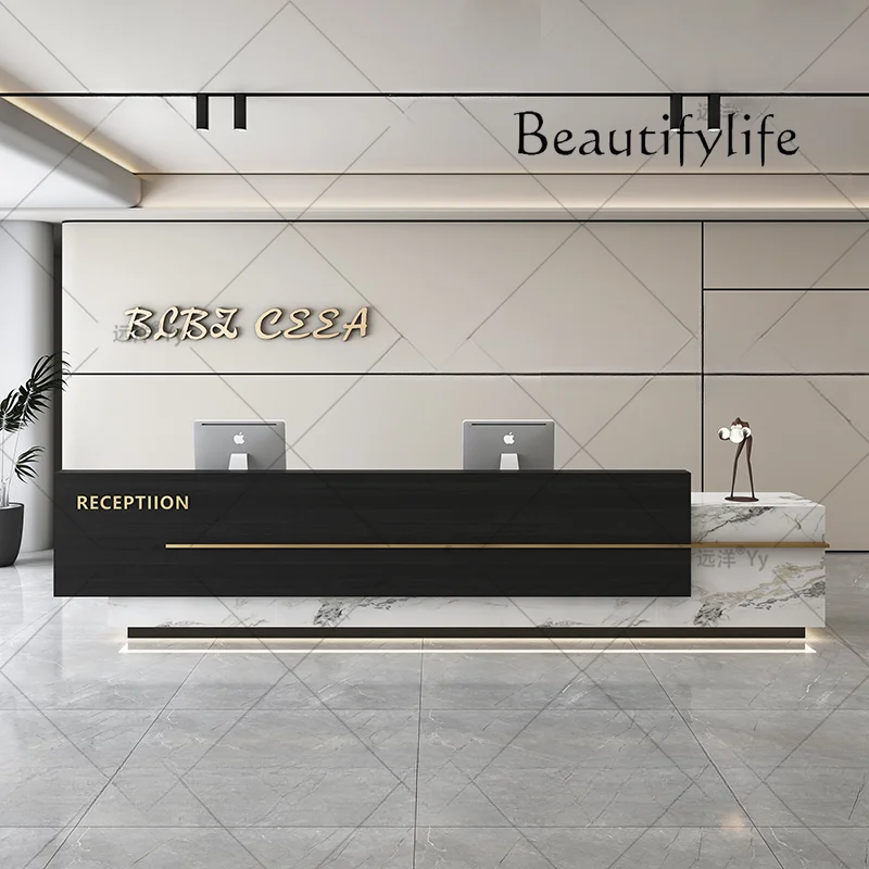 Imitation Stone Plate Marble Company Front Desk Fashion Simple Hotel Cashier