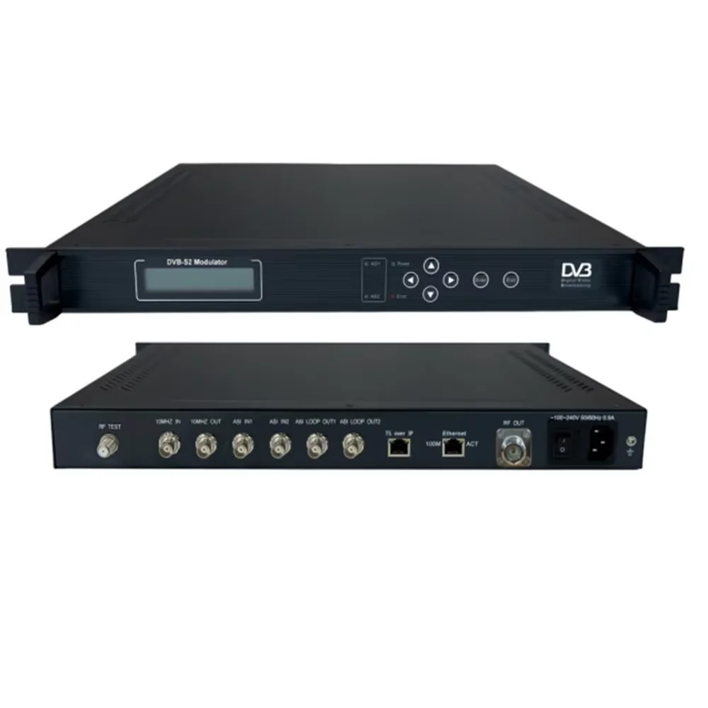 DVB-S2 Modulator Satellite digital exciter, ASI/IP to DVB-S2