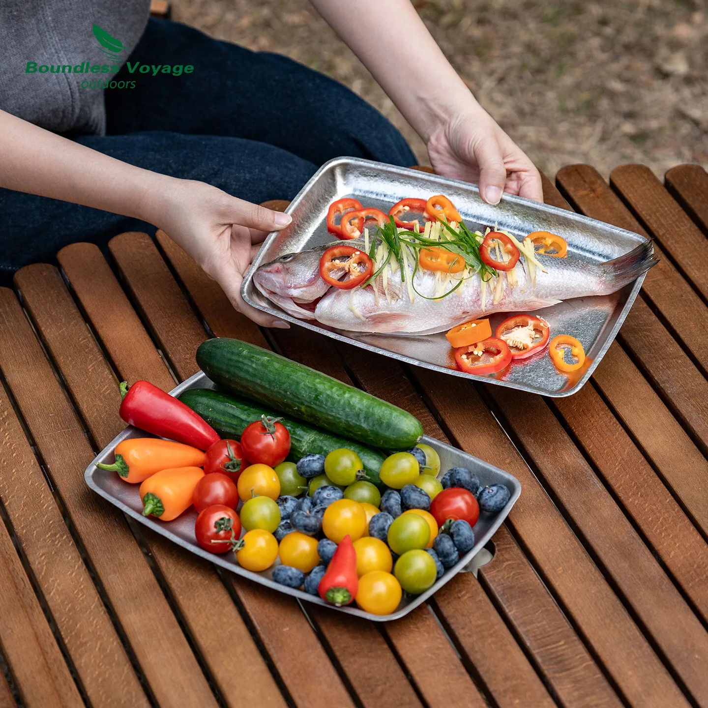 Pure Titanium Square Plate, Heatable Ultra Light Cooking Baking Tray, Outdoor Camping Camping Household Tableware Kitchenware