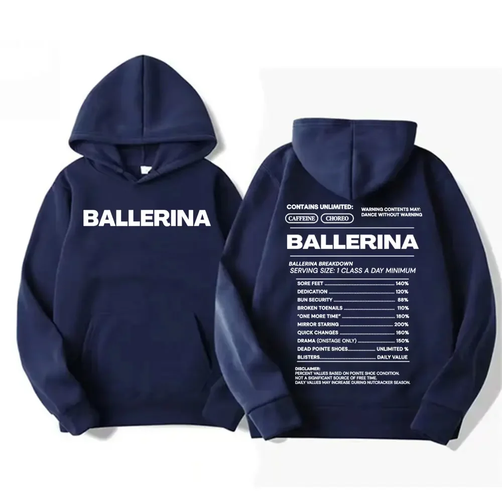 Customization Funny Ballet Dancer Gift Letters Print Hoodies Men Women Clothing Fashion Aesthetic Sweatshirts Fleece Casual Long