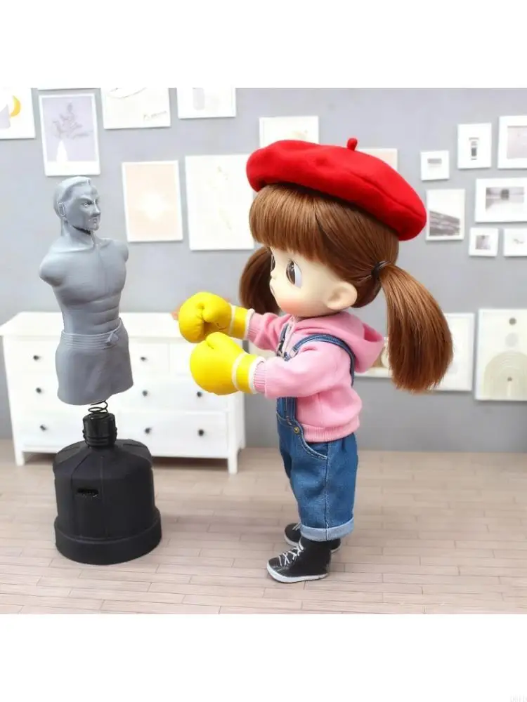 Mini Boxing Gym Accessory Set Compact 5 Inch Collectible Display Model For Dollhouses And Theme Decors