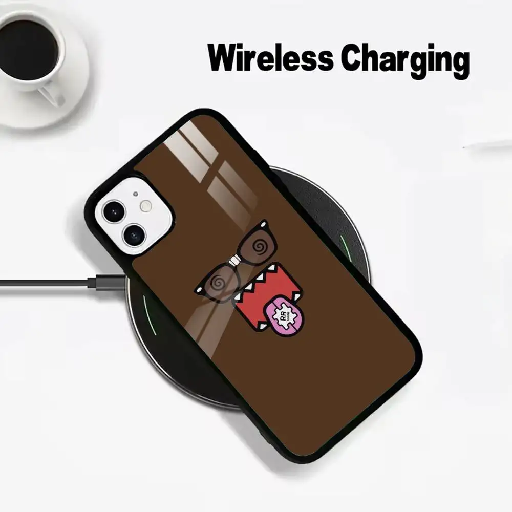 C-Cute Domo-kun For IPhone17 16 15 14 13 12 11 Plus Pro Max Plus Wireless Charger Phone Case