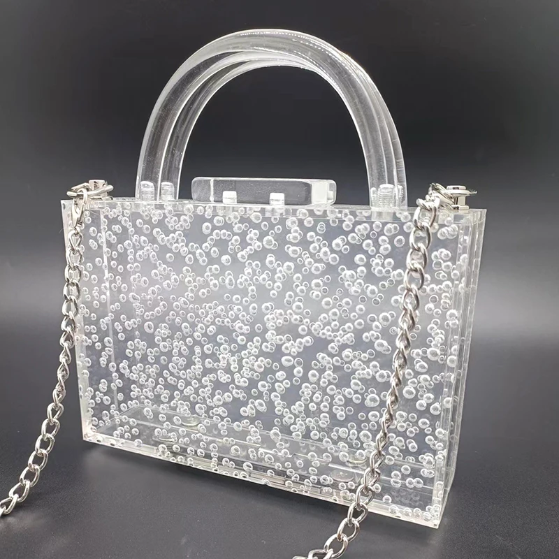 New Trend Luxury Designer Handbag Clear Crossbody Bags For Women Evening Shoulder Bag Brand Female Mini Purses Acrylic Clutches