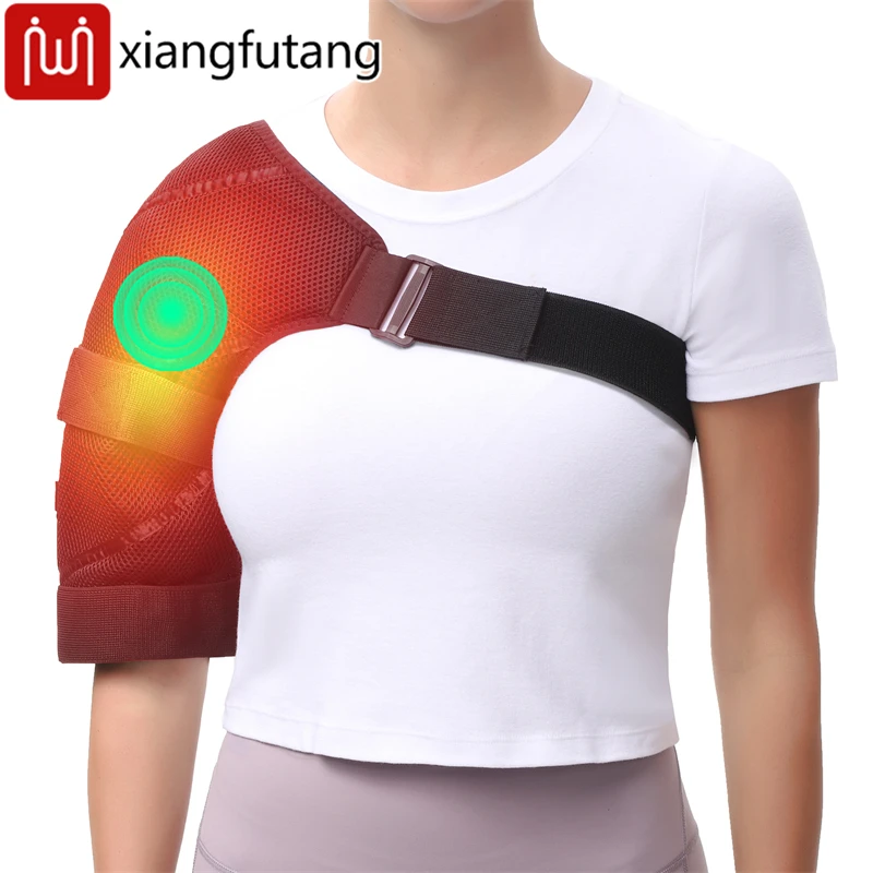 

Heating Shoulder Support Brace Shoulder Vibration Massager 3-Level Timer & Temperature Adjustment Heated Shoulder Pad