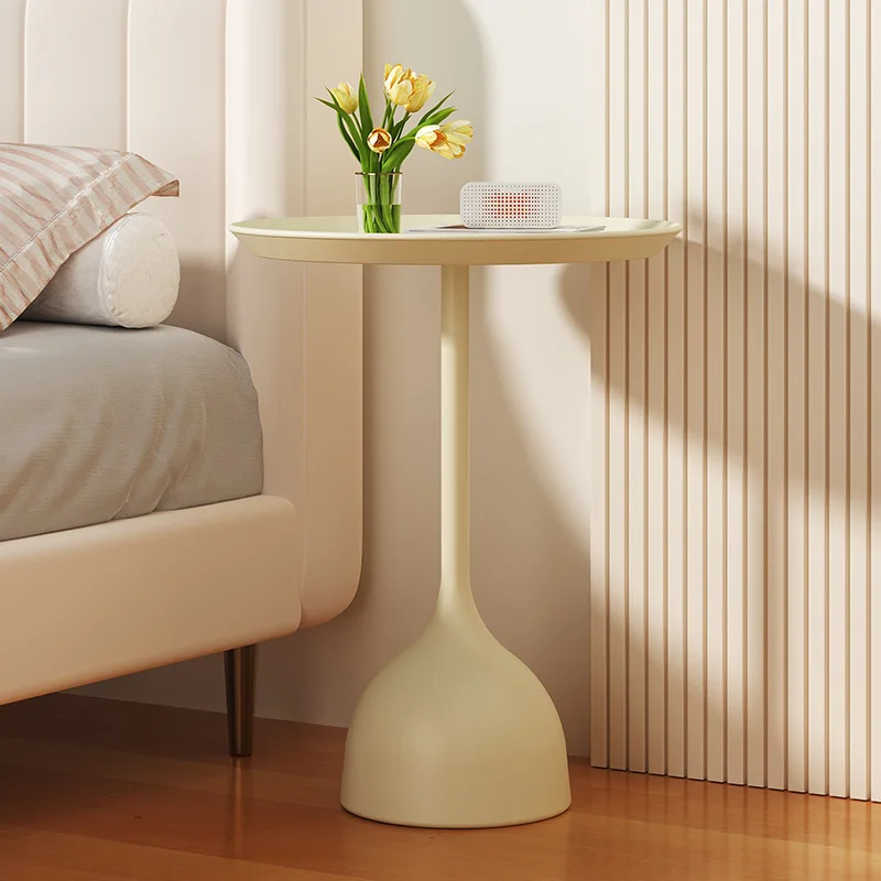 

Mini coffee table round sofa bedside storage table wrought iron