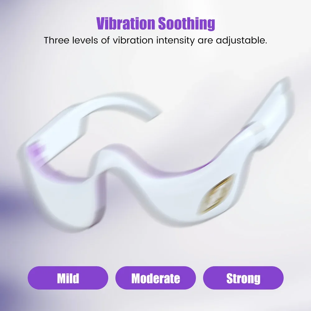 3D Eye Massager, Advanced Beauty Device for Dark Circles, Puffiness, and Wrinkles Reduction, Eyecare Glasses for Relaxation