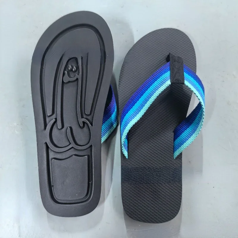 Sandal jepit Penis kreatif dewasa, sandal jepit pantai, sandal jepit Penis tersembunyi, 1, sandal cepat kering, menyenangkan