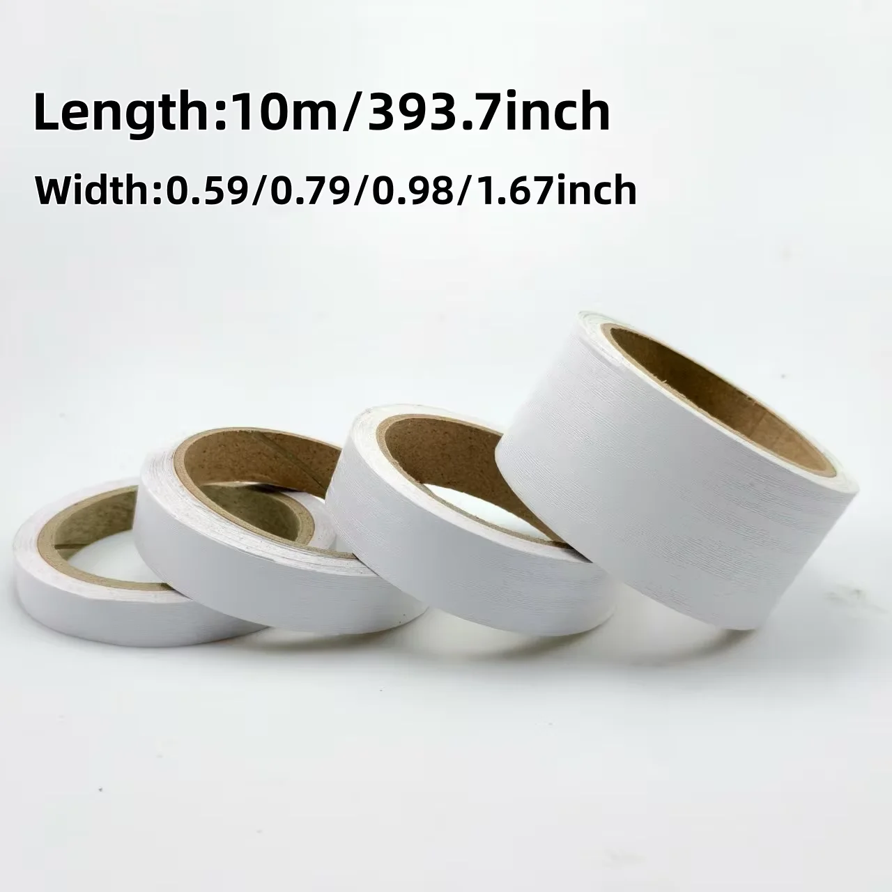 1PC 10mx1/2/2.5/5cm Preglued Edging PVC Edge Banding for Wood Kitchen Wardrobe Furniture Table Desk Board