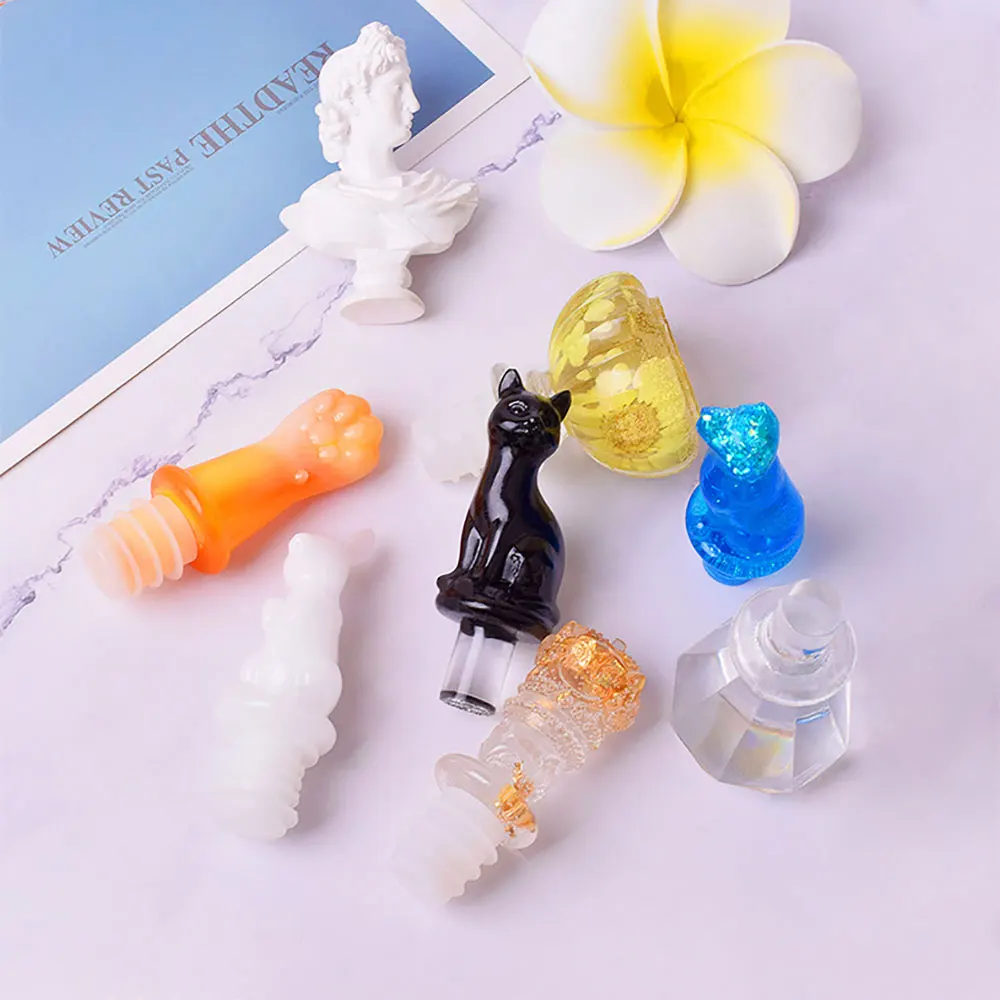 5pcs Animal Shape Silicone Wine Stopper Molds Set