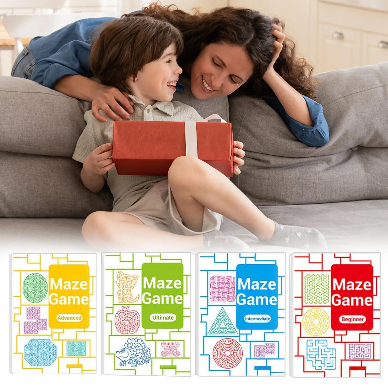 Kids Maze Book Maze Activity Book For Kids 4 Pieces Educational Sensory Learning Activity For Students Preschoolers Teens Girls